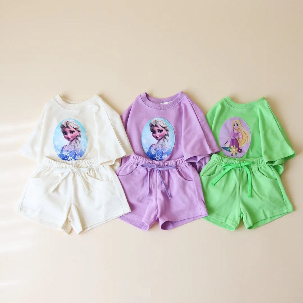 Green Rapunzel Princess Short Set